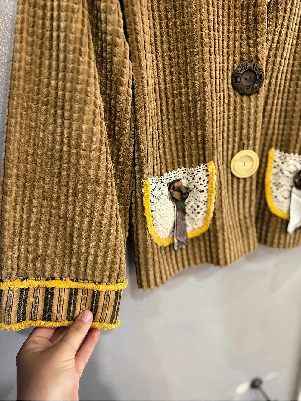 Tan Multipatterned Jacket - Picture 3 of 6